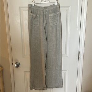 Zara Light Gray Linen Pants